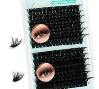Thick Extension Ciglia D Curl 100D+140D Ciuffetti Ciglia Finte 168pcs Volume Eyelash Individuals 14-20mm Fluffy Individual Lashes DIY Eyelash Extensions by Obeyalash (100D+140D D Curl 14-20mm)