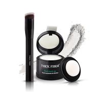 Thick Fiber Set correttore per ritocchi radici e perdita di capelli, polvere impermeabile e anti-sudore per donne con capelli diradati, include pennello (bianco)