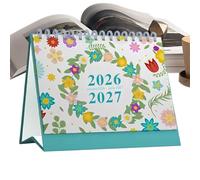 Thick Paper 18 Month Planner | Desktop Calendar 2026 -Plant Patterns Calendar Planner Desk Decor - For Appointment Planning Home Office School Teacher Student Christmas New Year