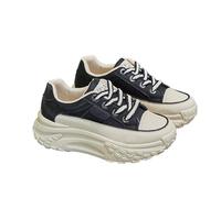 Thick-Soled Casual Women's Height-Increasing Shoes, 1.8" Height Increase Platform Walking Sneakers for Fashion Woman (Black,33)