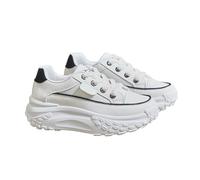 Thick-Soled Casual Women's Height-Increasing Shoes, 1.8" Height Increase Platform Walking Sneakers for Fashion Woman (White,32 1/9)