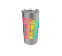 Thick Thighs R&B Vibes Retro Bicchiere termico in acciaio inox doppia parete