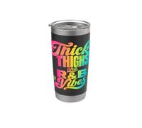 Thick Thighs R&B Vibes Retro Bicchiere termico in acciaio inox doppia parete