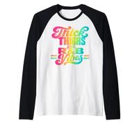 Thick Thighs R&B Vibes Retro Maglia con Maniche Raglan
