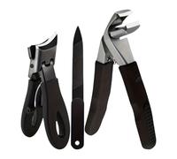 Thick Toenail Cutters - Easy Carrying Toenail Clippers For Thick | Fingernail Clippers Set, Wide Opening Nail Trimmer Set, 3x Heavy Duty Trimming Kit For Nail, Pointed Nail Cutters For Men, Women