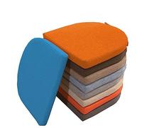 Thick U-Shaped Chair Cushion Non-Slip Dining Seat Pad for Home Kitchen Office Terrace - 38 x 35 x 8 cm Blue Comfort & Style for Every Space