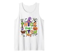 Thick Witch Vibes Camicia Divertente Cappello di Zucca di Halloween Canotta