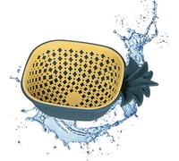 Thicken Draining Basket, Doppio Layer Draining Basket, Hollow Out Draining Basket, Kitchen Drain Basket, Pineapple Design Basket, Kitchen Sink Basket, Drenaggio Basket for Kitchen