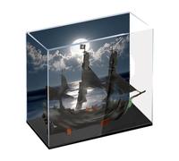 Thickened Acrylic Display Case Compatible with Lego Captain Jack Sparrow Pirate Ship 10365, Trasparente & Dustproof Acrylic Display Box with Clear Background (Box Only, No Models)