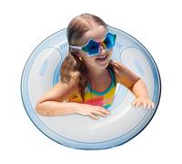 Thickened Cyan Swimming Ring with Handles - Safe Fun for Kids | Double Layered PVC Inflatable Póol Float or Children | for Outdoor Swimming Pool Beach, Durable Leak-Proof Easy-Grip Design Adult Size