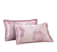 Thickened Ice Silk Pillowcase Double-Sided Washable Summer Cooling Mat Envelope Style Comfortable Sleep In(A sweet ice silk pillowcase)