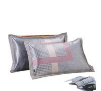 Thickened Ice Silk Pillowcase Double-Sided Washable Summer Cooling Mat Envelope Style Comfortable Sleep In(A pillowcase from the capital of fashion made of ice silk)