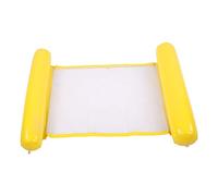 Thickened PVC Inflatable Floating Bed, Convenient Pool Lounger with Airlock Valves, Water Hammock for Swimming Pools Lakes Photos Summer Relaxation Adults (Yellow)