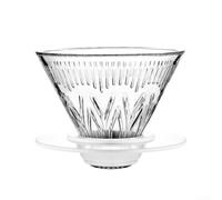 Thickened Resin Coffee Dripper 13cm Pour Over | Unique cake style funnel, even extraction, rich flavor profile, 13x13x11cm size, transparent design