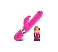Thicker Huge Rabbit Vibrator, AI Sync More Powerful 3.0 Motor Lengthening Vibrators for Clitoral G-spot Stimulator,Waterproof Flexible Silicone Adult Sex Toy for Women 7 Modes Vibabrator