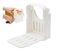 Thickness Bread Slicer - Kitchen Loaf Cutter | Manual Guide & AntiSlip Base For Precise Uniform Slices | Lightweight Tool For Toast Bagels Panini Cheese Ham Vegetables