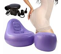 thickvalley BBL Sedia Gonfiabile Poltrona con Foro, BBL Speciale Sedia Gonfiabile Dopo l'intervento Chirurgico Brasiliano Butt, per Alleviare Il Dolore, con Pompa Ad Aria/Cuscino di Supporto,Blue
