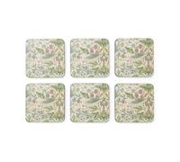 Thief - Set di 6 sottobicchieri con fragole, 10,5 x 10,5 cm, colore: Verde