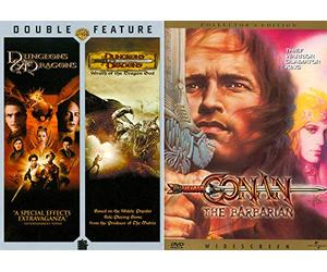 Thief Warrior King Fantasy Collection 3-Pack Conan The Barbarian + Dungeon & Dragons DVD / Wrath of the Dragon God Based on Role Playing Game Family Movie Triple Feature Bundle