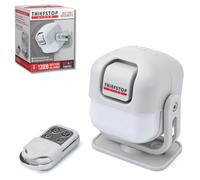 ThiefStop Allarme per capannone e sensore di movimento di sicurezza domestica, sensore PIR da 120 dB, allarme wireless alimentato a batteria per capannone, garage, officina, sicurezza furgoni