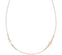 Thierry Mugler Collana da donna di Amen. Collana realizzata in argento 925 rosè e cristalli latte. Lunghezza collana: 44 cm + 4 cm di allungo. La referenza è cro10rbi3