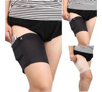 Thigh Sock Strap - 68cm Thicken Garter | Spandex Non-Slip Concealed | Hidden Thigh Wallet With Pockets For Phone Cash And Cards Breathable Security Purse For Travel Weddings And Party