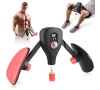 Thigh Trainer 0-77 lbs Adjustable Resistance, Pelvic Floor Trainer with Fixed Leg Straps and Replaceable Handle, Hip Kegel Strength Training Equipment, Buttock Arm Training