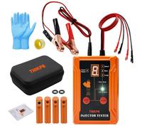 THIKPO Tester per iniettori, Kit Pulizia Iniettori, Set di Pulizia dell'iniettore con 4 adattatori, 12 V, Set di Pulizia con 4 adattatori e 4 Tubi di Prova e 8 modalità di impulso Beley