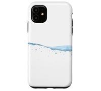 Thin Blue Water Surface with Bubbles Oceans Graphic Custodia per iPhone 11