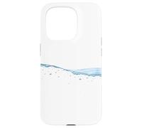 Thin Blue Water Surface with Bubbles Oceans Graphic Custodia per iPhone 15 Pro