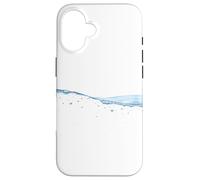 Thin Blue Water Surface with Bubbles Oceans Graphic Custodia per iPhone 16