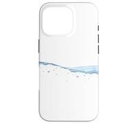 Thin Blue Water Surface with Bubbles Oceans Graphic Custodia per iPhone 16 Pro