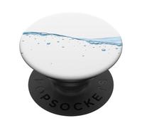Thin Blue Water Surface with Bubbles Oceans Graphic PopSockets PopGrip Adesivo