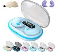 Thin Earbuds for Small Ears: Comfortable for Sleep, Exercise - No Pressure, Low Delay, Long Life, Side Sleeper Invisible Earbuds Wireless Bluetooth, Mini Sleep Headphones Noise Cancelling(Blue)