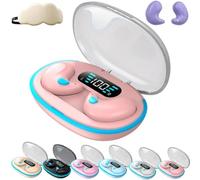 Thin Earbuds for Small Ears: Comfortable for Sleep, Exercise - No Pressure, Low Delay, Long Life, Side Sleeper Invisible Earbuds Wireless Bluetooth, Mini Sleep Headphones Noise Cancelling(Nutmeg)