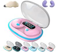 Thin Earbuds for Small Ears: Comfortable for Sleep, Exercise - No Pressure, Low Delay, Long Life, Side Sleeper Invisible Earbuds Wireless Bluetooth, Mini Sleep Headphones Noise Cancelling(Purple)