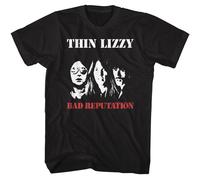 Thin Lizzy - Bad Reputation - American Classici - Solido Nero Adulto Manica