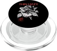 Thin Lizzy Black Rose Line Drawing PopSockets PopGrip per MagSafe