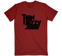 Thin Lizzy 'Logo' (Rosso) T-Shirt - NUOVO E UFFICIALE