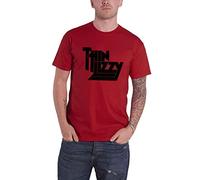Thin Lizzy T Shirt Band Logo Nuovo Ufficiale Uomo Rosso Size L