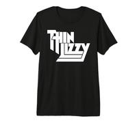 Thin Lizzy White Stacked Logo Maglietta Premium