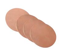 Thin Metal Sheet, Metal Sheet,4 Pcs Pure Copper Round Plate, Copper Round Disc Thickness 1.2 mm Suitable for DIY Crafts and Home Improvement(1.2x15 mm)