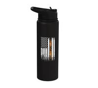 Thin Orange Line - Squadra di Ricerca E Soccorso SAR Stainless Steel Insulated Water Bottle