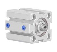 Thin Pneumatic Cylinder | Double Acting Linear Actuator for Reciprocating Motion | Aluminum Pneumatic Cylinder Bore 20mm / 30mm | Compact for Small Spaces (SDA20X25)