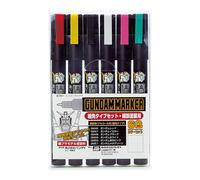 Mr.Hobby GMS110 Gundam Marker Thin Point Type Set (6 colori) modellismo