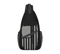 Thin Silver Line Correctional Officer Sling Backpack Travel Crossbody Casual Petto Borsa a tracolla Fashion