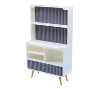 THINCAN 1/12 Scala Bianco Armadi In Miniatura Per La Cucina Stoccaggio Accessori Moderni Mobili Display Credenza In Miniatura Per Case Doll