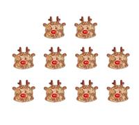 THINCAN 10 ciondoli a tema natalizio Sparkly per la creazione di gioielli personalizzati