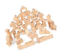 THINCAN 100 pezzi blocchi di legno naturale STEM giocattolo educativo per il bambino con custodia e giocattolo di sviluppo delle competenze motorie per abilità cognitive