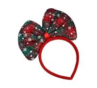 THINCAN 12pcs 2024 Capodanno fascia per capelli per festa di Natale, copricapo Big Bow Holiday Party foto oggetti di scena regali